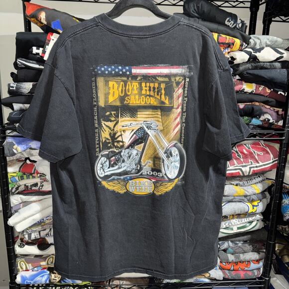 Vintage 2003 Boot Hill Saloon Bike Week Motorcycle Shirt Size Xxl - Picture 5 of 6